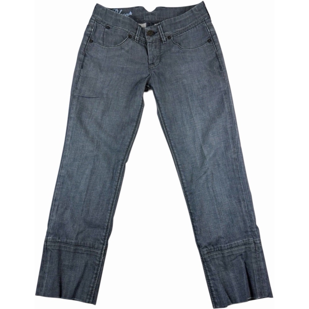 Levis Blue Star Capri Jeans Women's 28/24‎ Y2K V-back Superlow Summer Capris